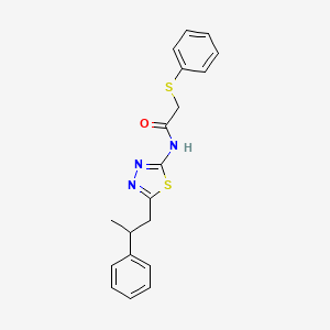 molecular formula C19H19N3OS2 B14960337 N-[5-(2-phenylpropyl)-1,3,4-thiadiazol-2-yl]-2-(phenylsulfanyl)acetamide 