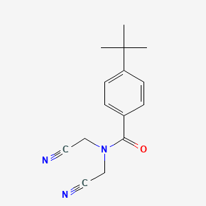 molecular formula C15H17N3O B14960341 4-tert-butyl-N,N-bis(cyanomethyl)benzamide 