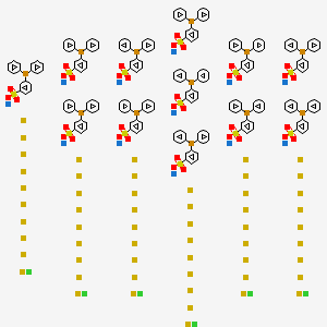 Dodecasodium;3-diphenylphosphanylbenzenesulfonate;gold;gold(1+);hexachloride