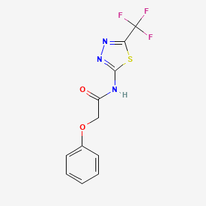 2-phenoxy-N-[5-(trifluoromethyl)-1,3,4-thiadiazol-2-yl]acetamide