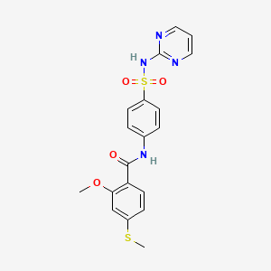 molecular formula C19H18N4O4S2 B14960372 2-methoxy-4-(methylsulfanyl)-N-[4-(pyrimidin-2-ylsulfamoyl)phenyl]benzamide 