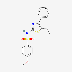 molecular formula C18H18N2O3S2 B14960378 N-(5-ethyl-4-phenyl-1,3-thiazol-2-yl)-4-methoxybenzenesulfonamide 