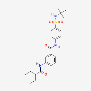 molecular formula C23H31N3O4S B14960397 N-[4-(tert-butylsulfamoyl)phenyl]-3-[(2-ethylbutanoyl)amino]benzamide 