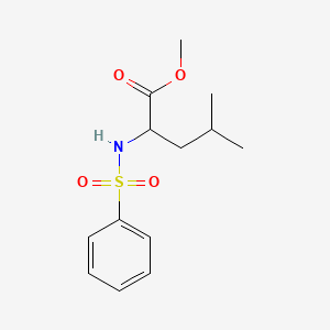 molecular formula C13H19NO4S B14960403 Methyl 2-benzenesulfonamido-4-methylpentanoate 