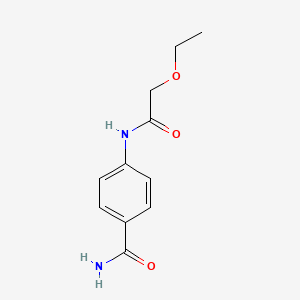 molecular formula C11H14N2O3 B14960404 4-(2-Ethoxyacetamido)benzamide 