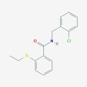 molecular formula C16H16ClNOS B14960413 N-(2-chlorobenzyl)-2-(ethylsulfanyl)benzamide 