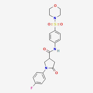 1-(4-fluorophenyl)-N-[4-(morpholin-4-ylsulfonyl)phenyl]-5-oxopyrrolidine-3-carboxamide