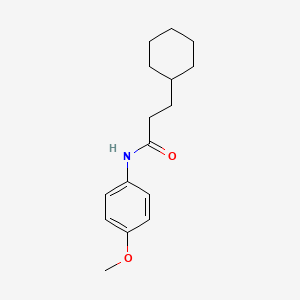 molecular formula C16H23NO2 B14960502 3-cyclohexyl-N-(4-methoxyphenyl)propanamide 