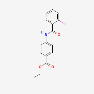 molecular formula C17H16INO3 B14960510 Propyl 4-{[(2-iodophenyl)carbonyl]amino}benzoate 