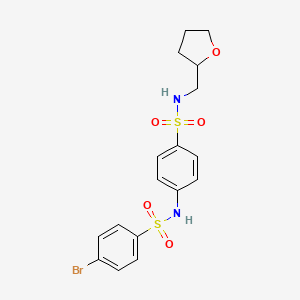 4-bromo-N-{4-[(tetrahydrofuran-2-ylmethyl)sulfamoyl]phenyl}benzenesulfonamide