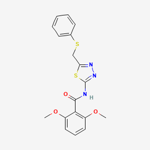 2,6-dimethoxy-N-{5-[(phenylsulfanyl)methyl]-1,3,4-thiadiazol-2-yl}benzamide