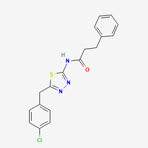 N-[5-(4-chlorobenzyl)-1,3,4-thiadiazol-2-yl]-3-phenylpropanamide