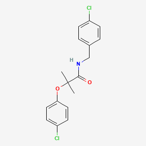 2-(4-chlorophenoxy)-N-[(4-chlorophenyl)methyl]-2-methylpropanamide