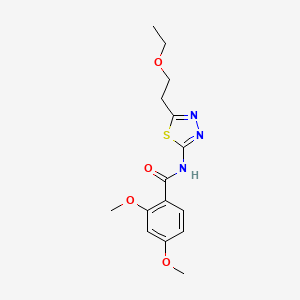 molecular formula C15H19N3O4S B14960566 N-[5-(2-ethoxyethyl)-1,3,4-thiadiazol-2-yl]-2,4-dimethoxybenzamide 