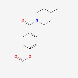 molecular formula C15H19NO3 B14960569 4-[(4-Methylpiperidin-1-yl)carbonyl]phenyl acetate 