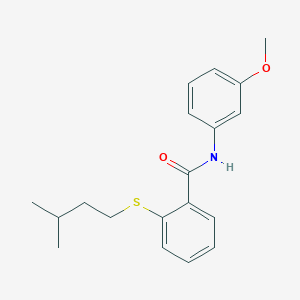 N-(3-methoxyphenyl)-2-[(3-methylbutyl)sulfanyl]benzamide