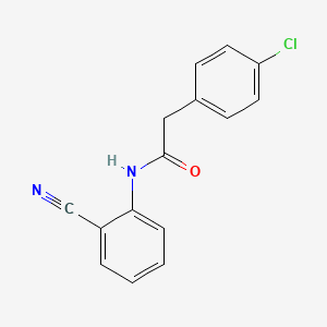 2-(4-chlorophenyl)-N-(2-cyanophenyl)acetamide