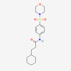 3-cyclohexyl-N-[4-(morpholin-4-ylsulfonyl)phenyl]propanamide