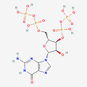 molecular formula C10H17N5O17P4 B1496060 Guanosine-5',3'-tetraphosphate CAS No. 33503-72-9