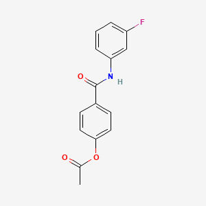 4-[(3-Fluorophenyl)carbamoyl]phenyl acetate