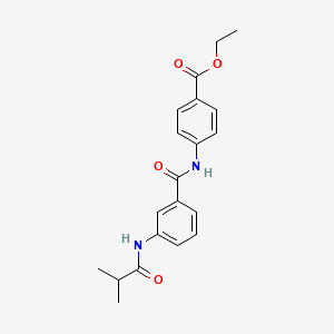 molecular formula C20H22N2O4 B14960621 Ethyl 4-[({3-[(2-methylpropanoyl)amino]phenyl}carbonyl)amino]benzoate 