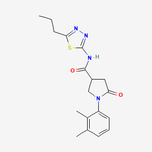 molecular formula C18H22N4O2S B14960628 1-(2,3-dimethylphenyl)-5-oxo-N-(5-propyl-1,3,4-thiadiazol-2-yl)pyrrolidine-3-carboxamide 