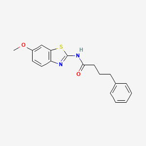 N-(6-methoxy-1,3-benzothiazol-2-yl)-4-phenylbutanamide