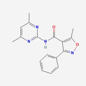 molecular formula C17H16N4O2 B14960659 N-(4,6-dimethylpyrimidin-2-yl)-5-methyl-3-phenyl-1,2-oxazole-4-carboxamide 