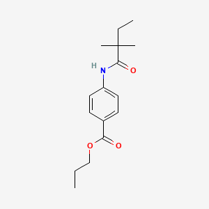 molecular formula C16H23NO3 B14960664 Propyl 4-(2,2-dimethylbutanamido)benzoate 