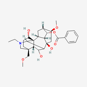 molecular formula C30H41NO7 B1496071 [(1S,2R,3R,4S,5R,6S,8R,10R,13S,16S,17R,18R)-11-ethyl-8,16,18-trihydroxy-6-methoxy-13-(methoxymethyl)-11-azahexacyclo[7.7.2.12,5.01,10.03,8.013,17]nonadecan-4-yl] benzoate 