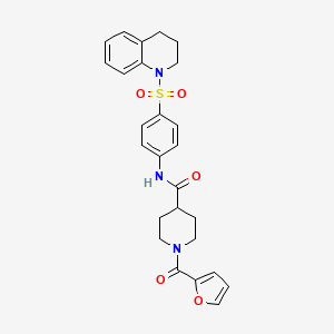 N-[4-(3,4-dihydroquinolin-1(2H)-ylsulfonyl)phenyl]-1-(furan-2-ylcarbonyl)piperidine-4-carboxamide