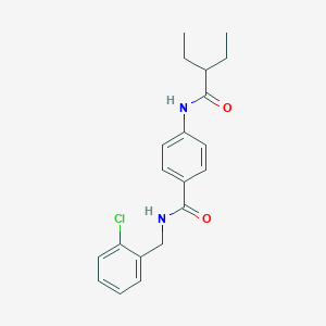 N-(2-chlorobenzyl)-4-[(2-ethylbutanoyl)amino]benzamide