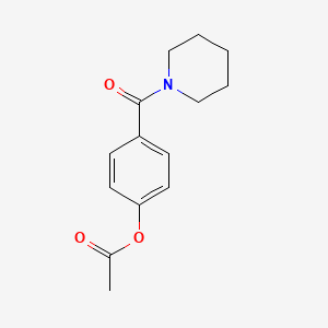 molecular formula C14H17NO3 B14960750 4-(Piperidin-1-ylcarbonyl)phenyl acetate 