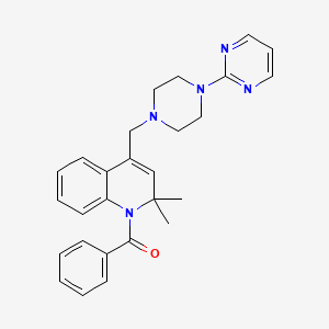 [2,2-dimethyl-4-{[4-(pyrimidin-2-yl)piperazin-1-yl]methyl}quinolin-1(2H)-yl](phenyl)methanone