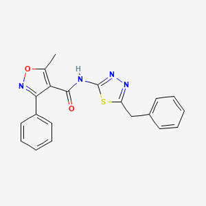 N-(5-benzyl-1,3,4-thiadiazol-2-yl)-5-methyl-3-phenyl-1,2-oxazole-4-carboxamide