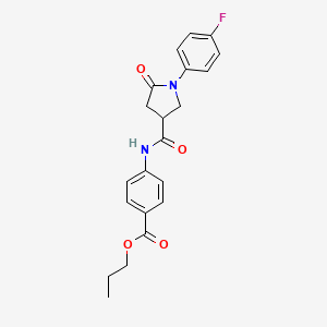 Propyl 4-({[1-(4-fluorophenyl)-5-oxopyrrolidin-3-yl]carbonyl}amino)benzoate