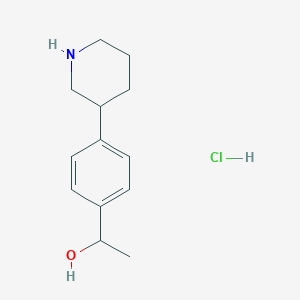 molecular formula C13H20ClNO B1496081 1-(4-(Piperidin-3-yl)phenyl)ethan-1-ol hydrochloride 