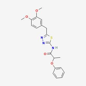 N-[5-(3,4-dimethoxybenzyl)-1,3,4-thiadiazol-2-yl]-2-phenoxypropanamide