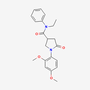 1-(2,4-dimethoxyphenyl)-N-ethyl-5-oxo-N-phenylpyrrolidine-3-carboxamide