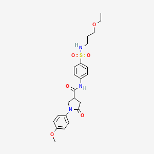 N-{4-[(3-ethoxypropyl)sulfamoyl]phenyl}-1-(4-methoxyphenyl)-5-oxopyrrolidine-3-carboxamide