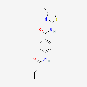 4-(butanoylamino)-N-(4-methyl-1,3-thiazol-2-yl)benzamide