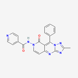 N-[2-methyl-8-oxo-9-phenylpyrido[4,3-d][1,2,4]triazolo[1,5-a]pyrimidin-7(8H)-yl]isonicotinamide