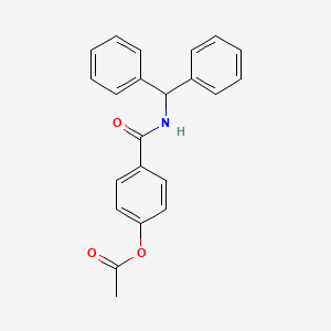 molecular formula C22H19NO3 B14960952 4-[(Diphenylmethyl)carbamoyl]phenyl acetate 