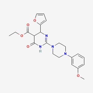 Ethyl 6-(furan-2-yl)-2-[4-(3-methoxyphenyl)piperazin-1-yl]-4-oxo-1,4,5,6-tetrahydropyrimidine-5-carboxylate