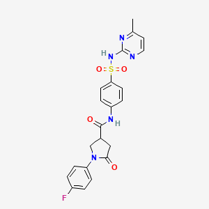 molecular formula C22H20FN5O4S B14960980 1-(4-fluorophenyl)-N-{4-[(4-methylpyrimidin-2-yl)sulfamoyl]phenyl}-5-oxopyrrolidine-3-carboxamide 