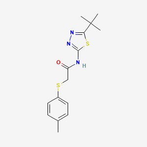 molecular formula C15H19N3OS2 B14960984 N-(5-tert-butyl-1,3,4-thiadiazol-2-yl)-2-[(4-methylphenyl)sulfanyl]acetamide 