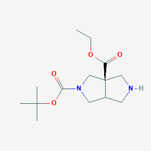 molecular formula C14H24N2O4 B1496099 (3aR)-tert-Butyl 3a-ethyl hexahydropyrrolo[3,4-c]pyrrole-2,3a(1H)-dicarboxylate 