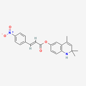 2,2,4-trimethyl-1,2-dihydroquinolin-6-yl (2E)-3-(4-nitrophenyl)prop-2-enoate