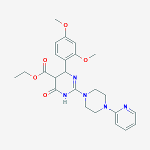 molecular formula C24H29N5O5 B14960998 Ethyl 6-(2,4-dimethoxyphenyl)-4-oxo-2-[4-(pyridin-2-yl)piperazin-1-yl]-1,4,5,6-tetrahydropyrimidine-5-carboxylate 