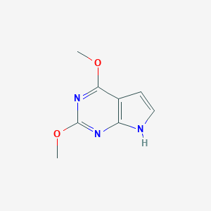 molecular formula C8H9N3O2 B014961 2,4-二甲氧基-7H-吡咯并[2,3-d]嘧啶 CAS No. 90057-09-3